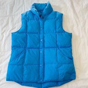 Lands End Blue Puffer Vest